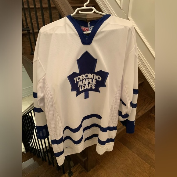 TORONTO MAPLE LEAFS NHL Vintage White Home 2000-2007 Hockey Jersey OG CCM SZ L/G - Picture 15 of 16